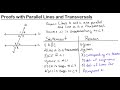 Exploring Proofs with Parallel Lines and Transversals