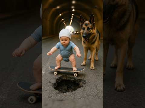 sweet baby saves his best friend from dying! #aianimals #funny #pets #rescueefforts #baby #aishorts
