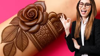 10 Day's Challenge Day1 Rose Floral Mehndi  Designs| Front Hand Beautiful Mehndi Design