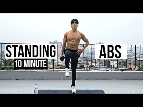 10 Minute Standing Abs Workout (High Intensity Strength) | 10분 서서 하는 복근 운동 (고강도 근력 운동)