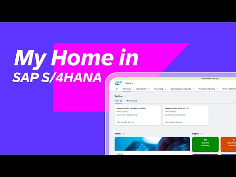 My Home in SAP S/4HANA Cloud Public Edition 2402