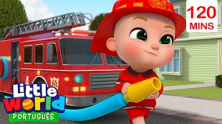 Nico, Nina e os Heróis da Comunidade 🚓 | MARATONA - O Mundo de Nina e Nico – Little World Português