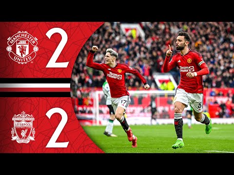 Bruno Scores From The Halfway Line 🤯 | Man Utd 2-2 Liverpool | Highlights