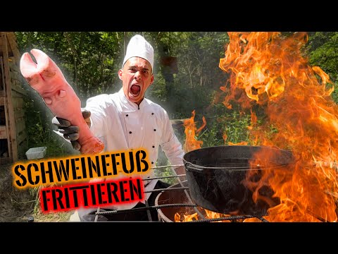 SCHWEINEFUß, RINDERLEBER & GEFRORENE EIER frittieren! | Survival Mattin & Brian