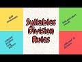 Syllable Division Rules and Techniques