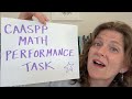 Understanding the CASP Math Performance Task