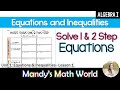 Solving One and Two Step Equations Mastery