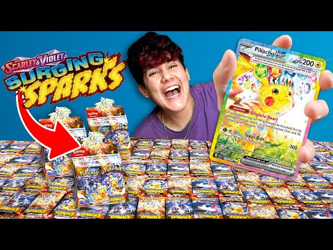 Opening 100x Pokémon Surging Sparks Packs (WE PULLED IT!)