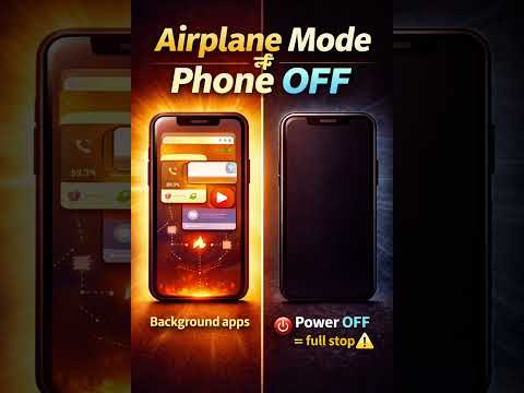 Airplane mode Vs Switch off mode. #phonesafety #shorts #tech #securephone