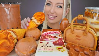 ASMR EATING CHOCOLATE, BUBBLE TEA, EDIBLE BAG, ICE CREAM, CAKE, MOCHI, DESSERT, MUKBANG, 초콜릿 디저트 먹방