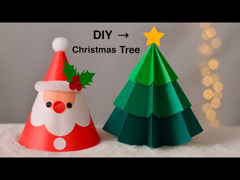 【簡単100均DIY】折り紙で作るクリスマスツリー🌲christmastree