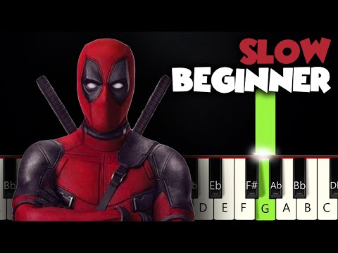 Bye Bye Bye - Deadpool Dance | SLOW BEGINNER PIANO TUTORIAL +by SHEET MUSIC by Betacustic