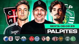 PALPITES DE FUTEBOL PARA O DIA 08 08 2025 (SEXTA-FEIRA) | Boleiros Tips