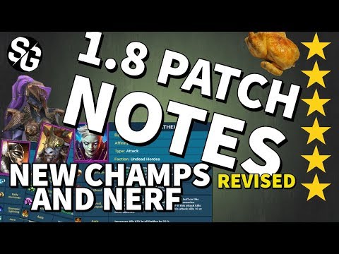 [RAID SHADOW LEGENDS] PATCH NOTES REVISED - CHAMPS & NERF