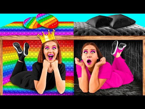 Chambres Secrètes Sous Le Lit | Riche vs Pauvre Gadgets Intelligents vs Hacks par TeenChallenge