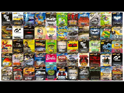 Opening 50+ Hot Wheels Premium Entertainment Collectible Toy Cars!