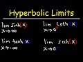 Understanding Limits of Hyperbolic Functions
