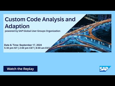 Custom Code Analysis and Adaption I Move to Cloud ERP I 24.09.17