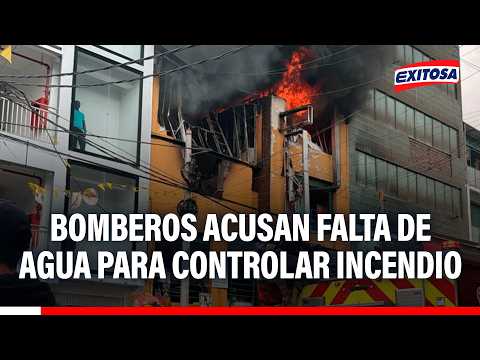 🔴🔵 Alarma y tensión en Gamarra: Voraz incendio consume locales y bomberos anuncian falta de agua