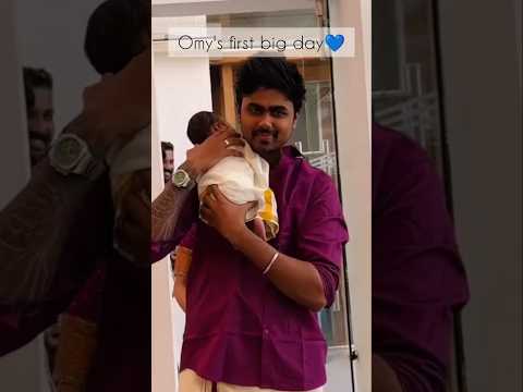 Omy baby's first big day💙🥹 Neeom baby!Omy baby!Diya Krishna!Aswin Ganesh #shortvideo #shorts