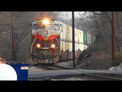 Central of Georgia Heritage Unit Leading Norfolk Southern Train