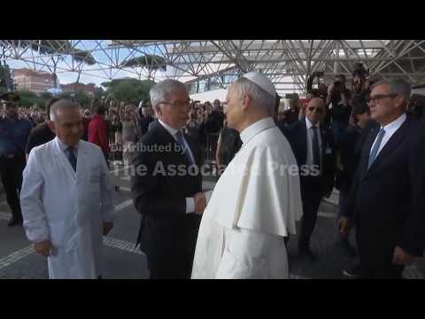 Pope Leo XIV leaves the hospital saying he's feeling 'much better'