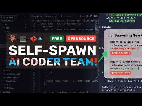 Claude Code + T-Mux + Worktrees: This SELF-SPAWNING AI Coder TEAM is INSANITY!