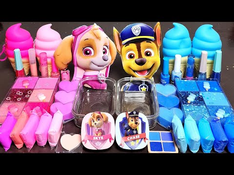 ASMR Paw Patrol Sky vs Chase Slime Mixing Random Into Slime! Satisfying Slime#ASMR#Slime#satisfying