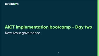 ServiceNow - AI Control Tower - (10) Now Assist Governance