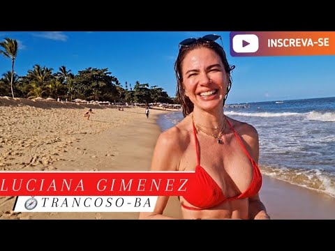 FLAGREI! Luciana Gimenez curte praia em Tranco$o na Bahia. #famosos #lucianagimenez #trancoso