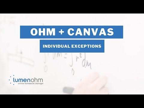 OHM Canvas - How to give an individual exception