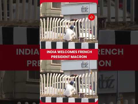 Mumbai Rolls Out Welcome As French President Macron Begins Four-Day India Visit