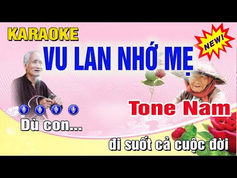 Vu Lan Nhớ Mẹ Karaoke Tone Nam (Em) Nhạc Sống Trung Hiếu