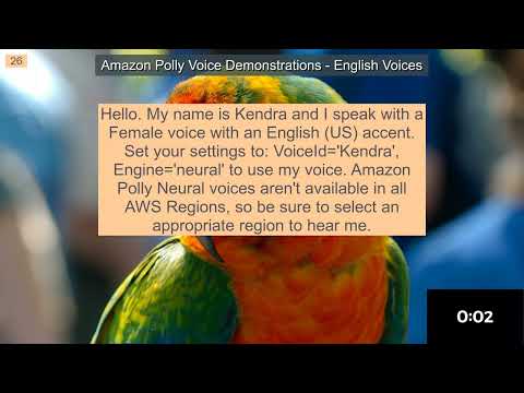 Amazon Polly Voice Samples Text to Speech List