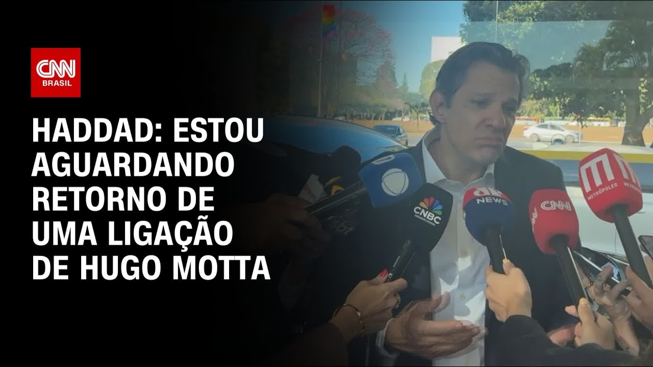 Após IOF: Estou aguardando retorno de uma ligação de Hugo Motta, diz Haddad | LIVE CNN