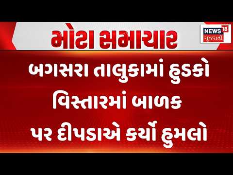 Amreli Crime News |બગસરા તાલુકામાં હુડકો વિસ્તારમાં મોડી રાત્રે બાળક પર દીપડાએ કર્યો  હુમલો|Bagsara
