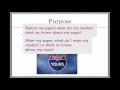 Understanding Audience and Writing Purpose