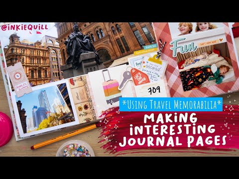 How To Make Interesting Scrapbook Journal Pages // TRAVEL JOURNAL