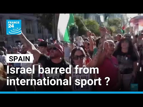 YouTube video thumbnail: Spanish PM Calls for Israel to be Barred From International Sport 