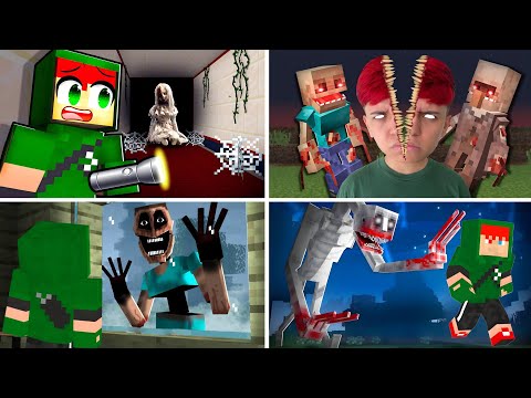 SOBREVIVENDO AO ATAQUE DE MONSTROS NO MINECRAFT!! (Mímico, Irritador, Paraditas, Fantasmas)