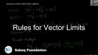 Rules for Vector Limits