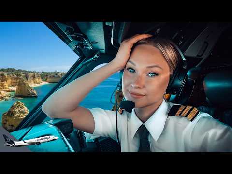 BOEING 737 Incredible LANDING FARO PORTUGAL Airport RWY28 | Cockpit View | Life Of An Airline Pilot