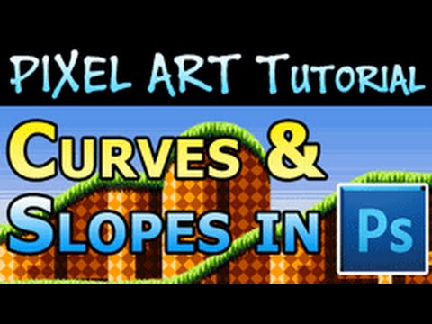 Pixel Art Tutorial - Grass Hills and Grass Slopes Easy in Photoshop