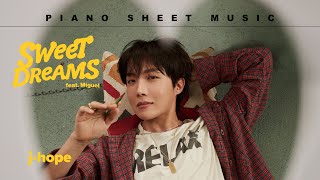 PIANO SHEET MUSIC: j-hope ‘Sweet Dreams (feat. Miguel)’