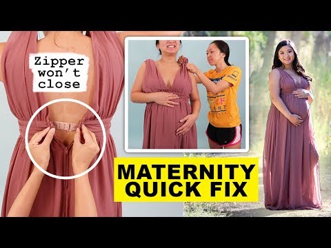 Maternity Alterations on a Formal Dress | Upsizing A Zipper Quick Fix
