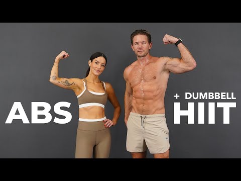 20 Minute NO REPEAT Dumbbell HIIT + Abs