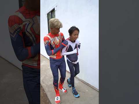 Spidergirl's strange pregnancy and the love triangle between Spidergirl and the Bad Guy | #shorts