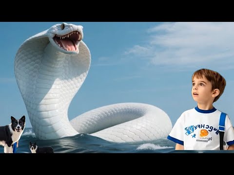 White cobra attack in the sea || snake video || adventure story