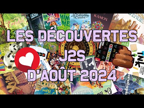 #J2S  - LES DÉCOUVERTES LUDIQUES D'AOÛT 2024