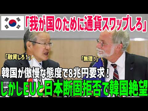 【海外の反応】「通貨スワップしたい！」韓国が8兆円の通貨スワップ申し入れ！しかし日本とＥＵは支援を完全拒否…韓国絶望ｗ【俺たちのJAPAN】